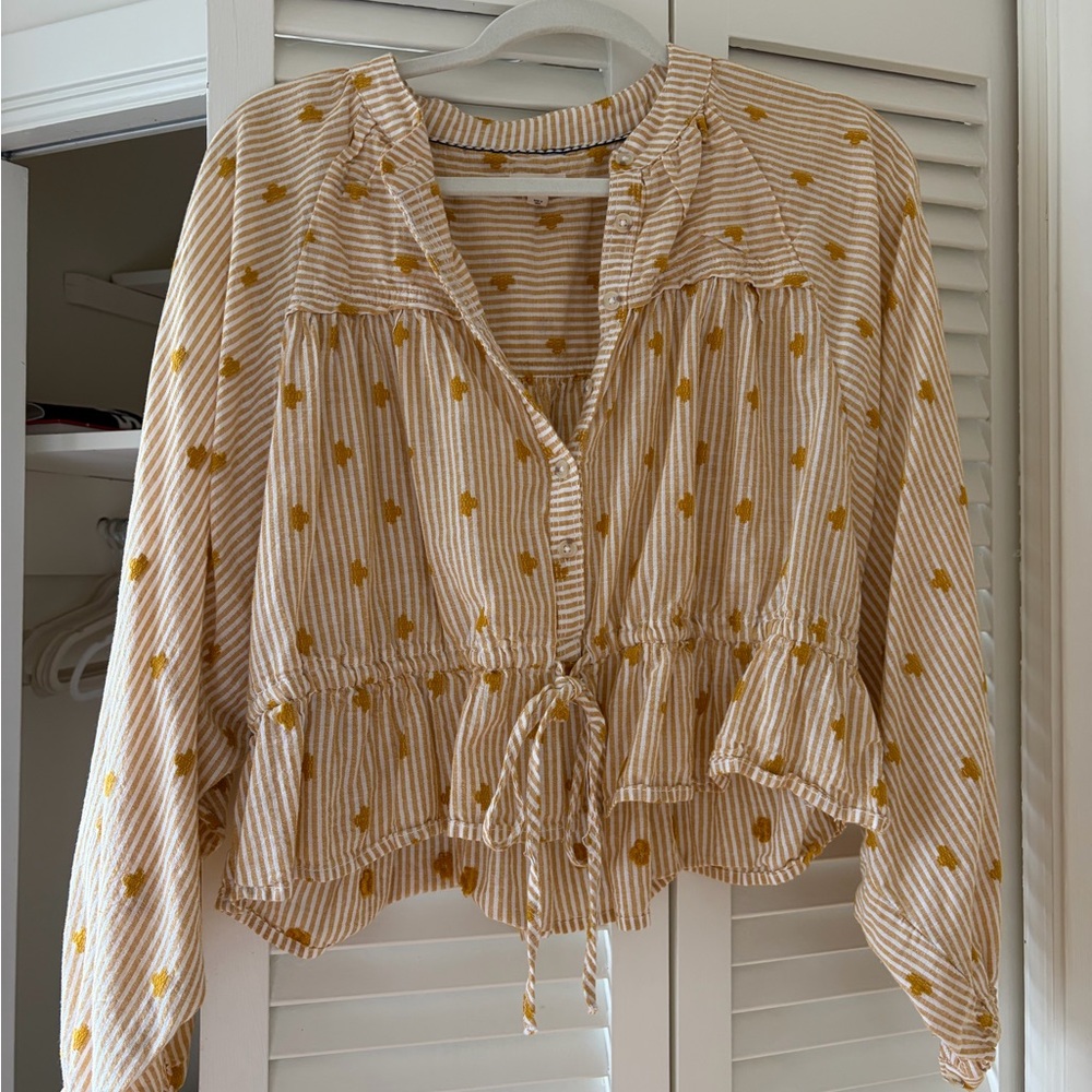 Anthropologie The Sidney Batwing Blouse: Cinched Waist Edition